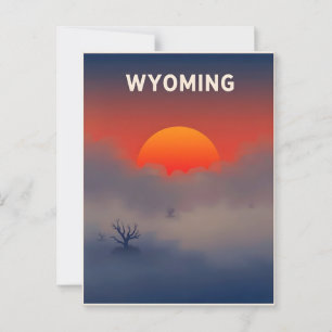 Antike Postkarte aus Wyoming