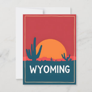 Antike Postkarte aus Wyoming