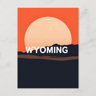 Antike Postkarte aus Wyoming