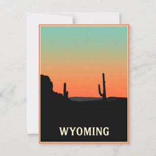 Antike Postkarte aus Wyoming