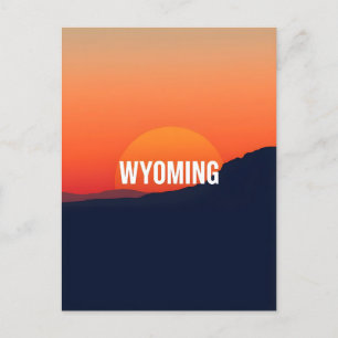 Antike Postkarte aus Wyoming