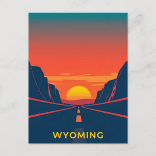 Antike Postkarte aus Wyoming