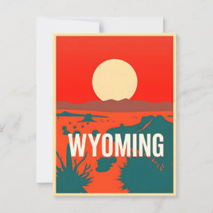 Antike Postkarte aus Wyoming