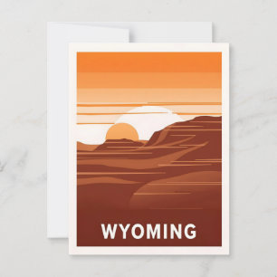 Antike Postkarte aus Wyoming