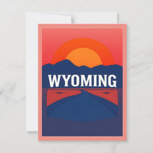 Antike Postkarte aus Wyoming
