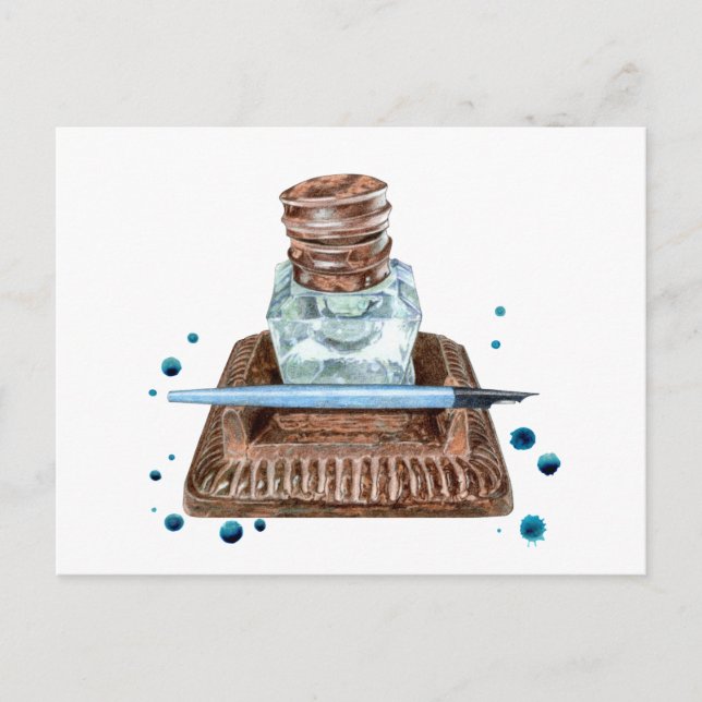 Antike Postkarte Inkwell (Vorderseite)