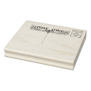 Antike Postkarte Jugendstil Zeit Vintag Gummistempel