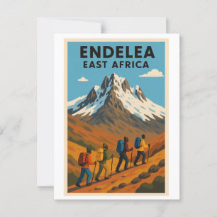Antike Postkarte - Mount Kenya - Ostafrika
