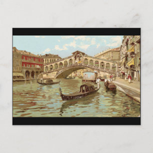 Antike Postkarte Ponte de ponte di Rialto, Venezia