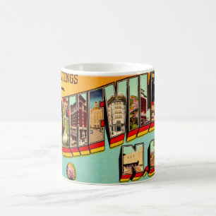 Antike Postkarte von Asheville NC Kaffeetasse