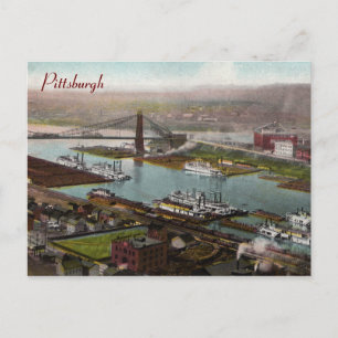 Antike Postkarte von Pittsburgh 1800er