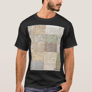 Antike Postkarten Französischer Vintage-Hintergrun T-Shirt