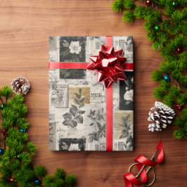 Antike Poststempel-Marken Geschenkpapier