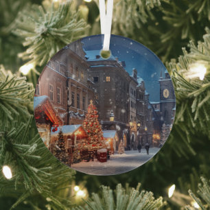 Antike Prager Keramikfliese Ornament Aus Glas