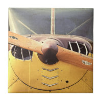 Antike Propeller Gelbe Keramik