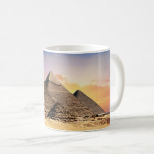 Antike Pyramiden von Giza bei Sonnenuntergang - Kl Kaffeetasse