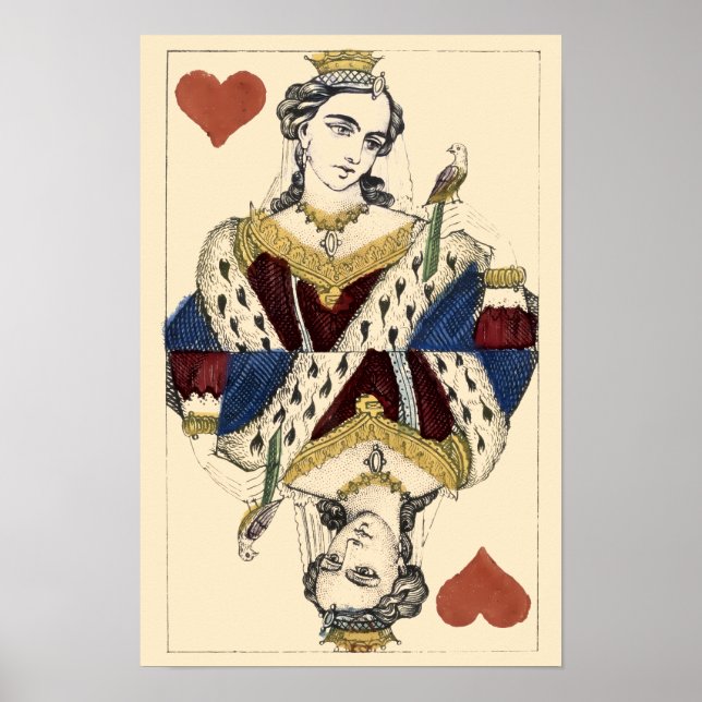 Antike Queen of Hearts aus der viktorianischen Ära Poster (Vorne)