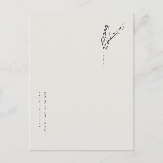 Antike Regency Krähenfeder-inspirierte Postkarte (Vorderseite)