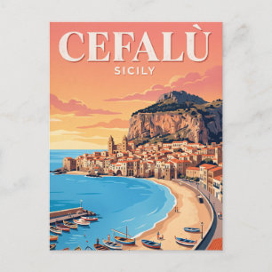 Antike Reise-Postkarte   Cefalù, Italien Postkarte