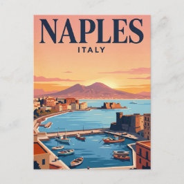 Antike Reise-Postkarte | Neapel, Italien Postkarte