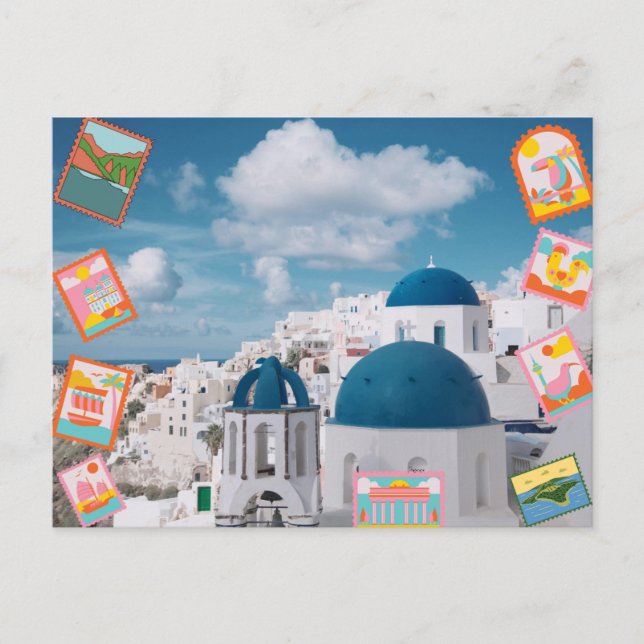 Antike Reise-Postkarte Postkarte (Vorderseite)