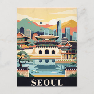 Antike Reise-Postkarte Seoul Postkarte
