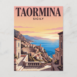Antike Reise-Postkarte   Taormina, Italien Postkarte
