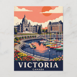 Antike Reise-Postkarte Victoria Kanada Postkarte