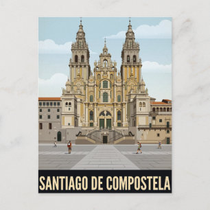 Antike Reisepostkarte Santiago de Compostela Postkarte