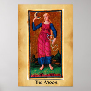 ANTIKE RENAISSANCE TAROTS 18 / DER MOND POSTER