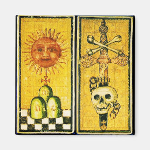ANTIKE RENAISSANCE TAROTS/THE SUN , ACE OF SWORDS MAGNET