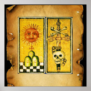 ANTIKE RENAISSANCE TAROTS/THE SUN , ACE OF SWORDS POSTER