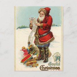 Antike Reproduktion Weihnachtsgrüße Feiertagspostkarte