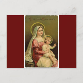 Antike Reproduktion Weihnachtsgrüße Feiertagspostkarte