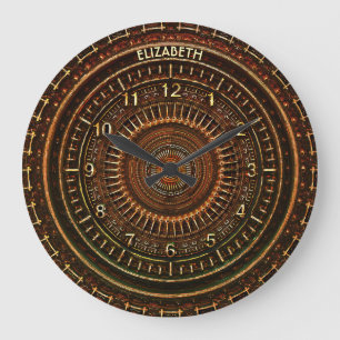 Antike Retro-Steampunk-Rostige Art Deco-Uhr Große Wanduhr