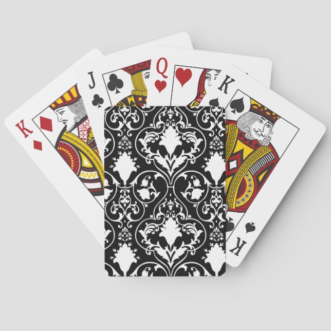 Antike Rolletapete 2 Spielkarten (Rückseite)