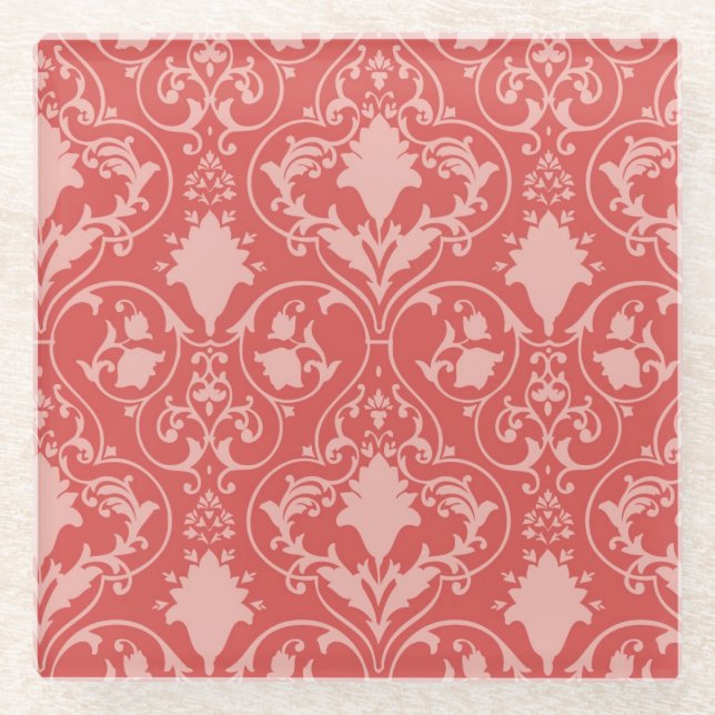 Antike Rolletapete Glasuntersetzer (Vorderseite)