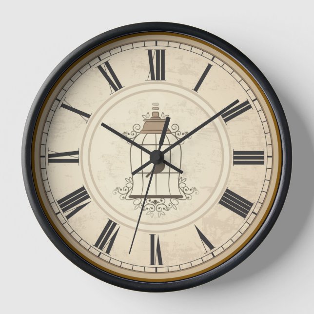 ANTIKE ROMANISCHE ZAHLZEICHEN RUSTIKALE ZEIT  UHR (Vorderseite)