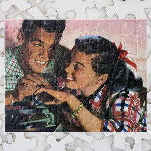 Antike Romanze, Verliebte Schulschwarmerei Puzzle