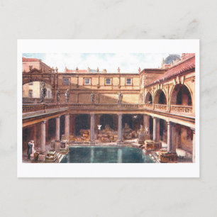 Antike römische Bäder, Bath, England Postkarte