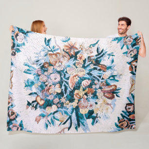 Antike römische italienische elegante florale Mosa Fleecedecke