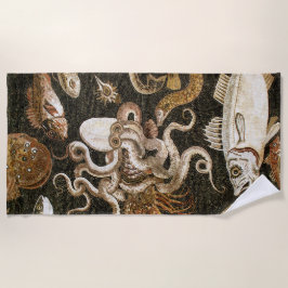 Antike römische Mosaik Pompeii Sea Life Steinmosai Strandtuch