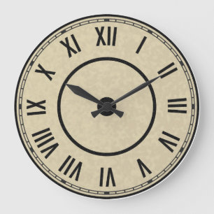 Antike römische Zahlenuhr Große Wanduhr