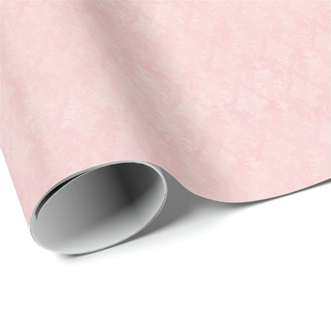 Antike rosa Damast-Coquette-Geschenkpapier Geschenkpapier (Rolleneckpunkt)