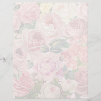 Antike rosa Gartenrosen Bastelpapier