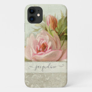 Antike rosa graue bemalte Rose floral mit Muster Case-Mate iPhone Hülle