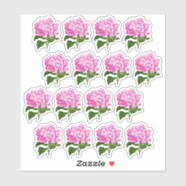 Antike rosa Hydrangea Blossom Stickers Aufkleber