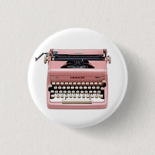 Antike rosa manuelle Schreibmaschinen-Nadel Button