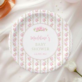 Antike rosa Rose Pappteller