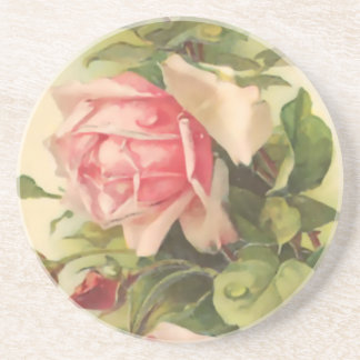 Antike rosa Rose Untersetzer